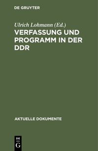 Verfassung und Programm in der DDR