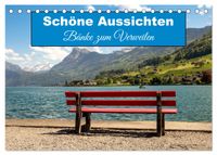 Schöne Aussichten Bänke zum Verweilen (Tischkalender 2027 DIN A5 quer), CALVENDO Monatskalender