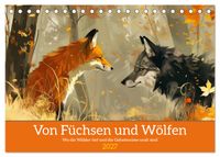Von Füchsen und Wölfen (Tischkalender 2027 DIN A5 quer), CALVENDO Monatskalender
