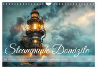 Steampunk Domizile (Wandkalender 2027 DIN A4 quer), CALVENDO Monatskalender