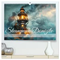 Steampunk Domizile (hochwertiger Premium Wandkalender 2027 DIN A2 quer), Kunstdruck in Hochglanz