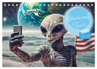 Aliens auf Tour (Tischkalender 2027 DIN A5 quer), CALVENDO Monatskalender