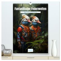 Fantastische Federwelten (hochwertiger Premium Wandkalender 2027 DIN A2 hoch), Kunstdruck in Hochglanz