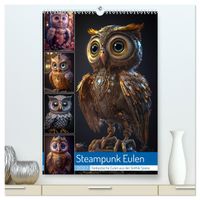Steampunk Eulen (hochwertiger Premium Wandkalender 2027 DIN A2 hoch), Kunstdruck in Hochglanz