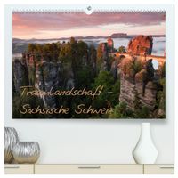 Traumlandschaft - Sächsische Schweiz (hochwertiger Premium Wandkalender 2027 DIN A2 quer), Kunstdruck in Hochglanz