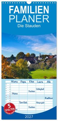 Familienplaner 2027 - Die Stauden, Naturpark in den westlichen Wälder Augsburgs mit 5 Spalten (Wandkalender, 21 x 45 cm) CALVENDO