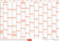Mega-Posterplaner, rot 2027