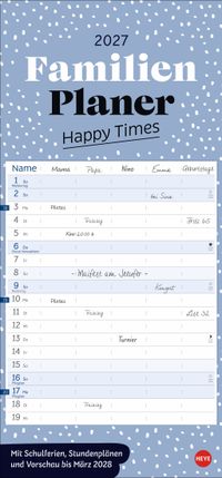 Deko-Familienplaner Happy Times 2027