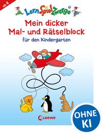 LernSpielZwerge - Mein dicker Mal- und Rätselblock für den Kindergarten