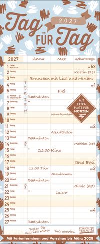 Premium Familientimer Tag für Tag 2027