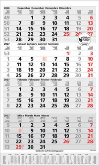 4-Monats-Planer Comfort Recyclingpapier 2027