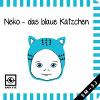 Neko – das blaue Kätzchen: Kontrastbuch für Babys – Gesichter · kontrastreiche Bilder angepasst an Babyaugen · Schwarz Weiß Primärfarben Buch für Neugeborene · Mein erstes Bilderbuch · Montessori Buch