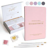 Mein kleines Hochzeitsbuch – Wedding Planner – Hochzeitsplaner Buch – Verlobungsgeschenk – Hochzeitsplaner Deutsch als Geschenk zur Verlobung – Hochzeitsbuch für Deine Traumhochzeit (Pink)