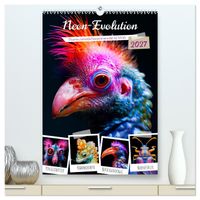 Neon-Evolution - Fluoreszierende Fantasietiere der KI-Welt (hochwertiger Premium Wandkalender 2027 DIN A2 hoch), Kunstdruck in Hochglanz