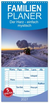 Familienplaner 2027 - Der Harz - einfach mystisch mit 5 Spalten (Wandkalender, 21 x 45 cm) CALVENDO