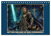 Ritter Roland in der Cyberwelt: Orlando furioso im Cyberpunk-Stil (Tischkalender 2027 DIN A5 quer), CALVENDO Monatskalender