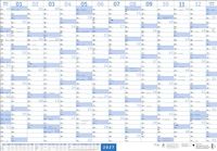 Mega-Posterplaner, blau 2027