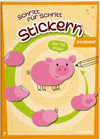 Stickern Schritt für Schritt. Bauernhof