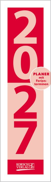 Streifenplaner Mini Rot 2027