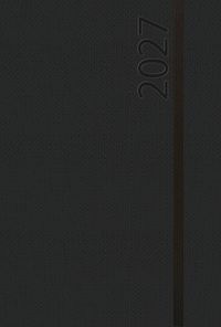 Buchkalender Wochentimer Spirale schwarz 2027