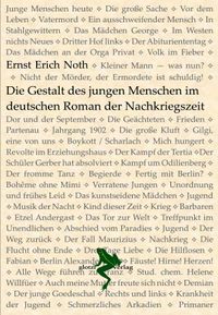 Die Gestalt des jungen Menschen im deutschen Roman der Nachkriegszeit