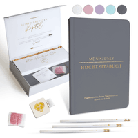 Mein kleines Hochzeitsbuch – Wedding Planner – Hochzeitsplaner Buch – Verlobungsgeschenk – Hochzeitsplaner Deutsch als Geschenk zur Verlobung – Hochzeitsbuch für Deine Traumhochzeit (Grau)