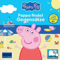 Peppa Pig - Peppa findet Gegensätze - Pappbilderbuch mit 6 integrierten Sounds - Soundbuch für Kinder ab 18 Monaten - Peppa Wutz
